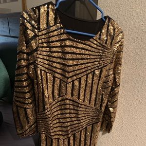 Gold and Black Dress